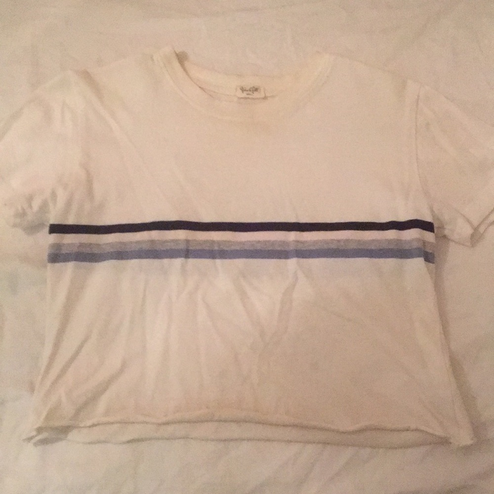 brandy melville stripe crop tee